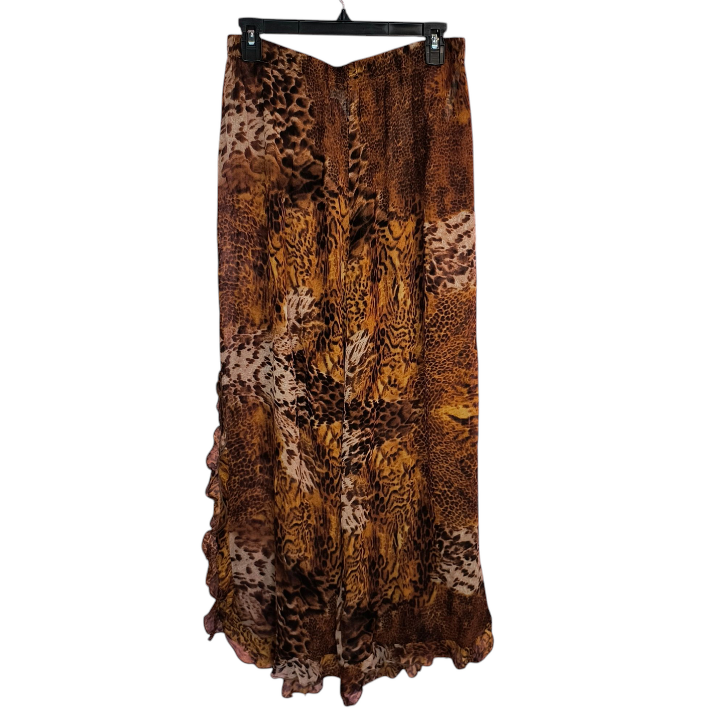 Gottex leopard print sheer ruffle pants medium